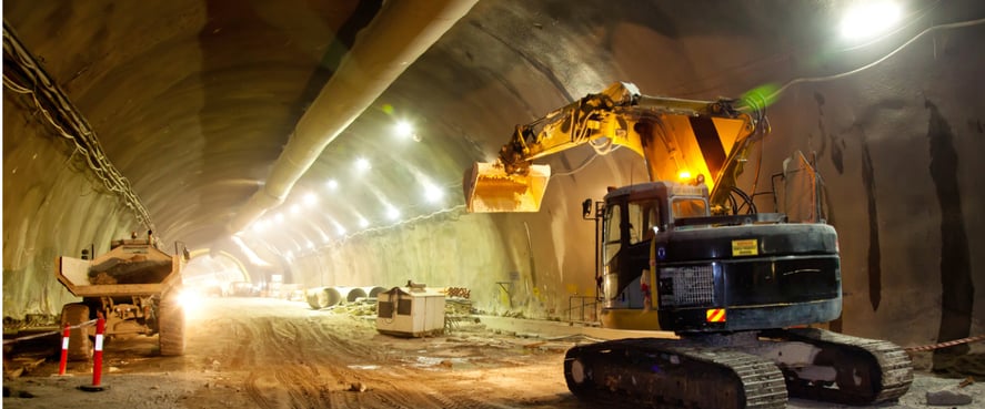 concrete-road-tunnel-construction-excavator-picture-id473249046