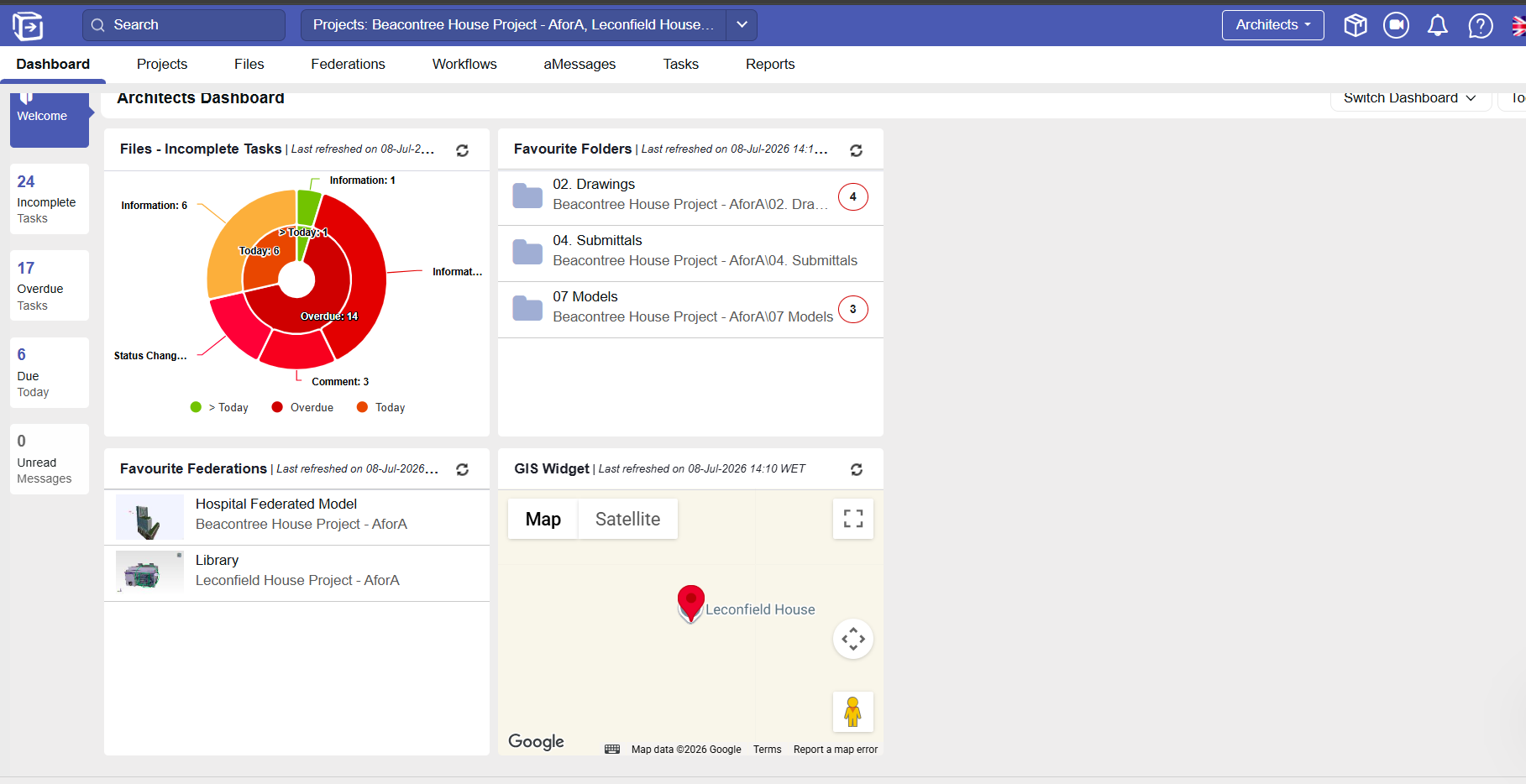 Asite for Architects product screenshot